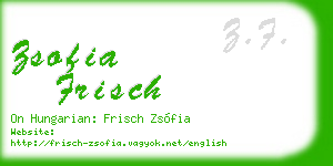 zsofia frisch business card