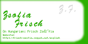 zsofia frisch business card